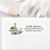 Tribal Woodland Wild One Baby shower adreslabel Etiket (Insitu)