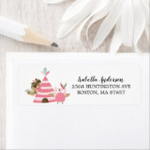 Tribal Woodland Wild One Baby shower adreslabel Etiket (Insitu)