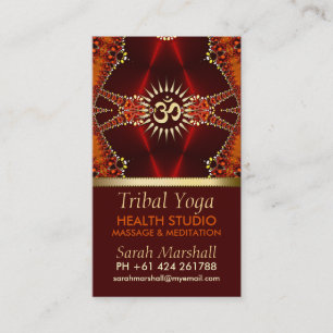 Tribal Yoga Eastern New age Visitekaartje