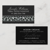 Tribal Zebra Pattern Moderne Visitekaartjes (Voorkant / Achterkant)