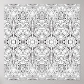 Tribal Zendoodle Design 2 Poster (Voorkant)