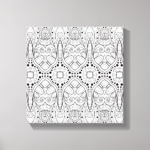 Tribal Zendoodle Design 6 Canvas Afdruk