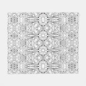 Tribal Zendoodle Design Fleece Deken (Voorkant (Horizontaal))