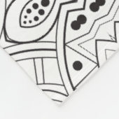 Tribal Zendoodle Design Fleece Deken (Hoek)