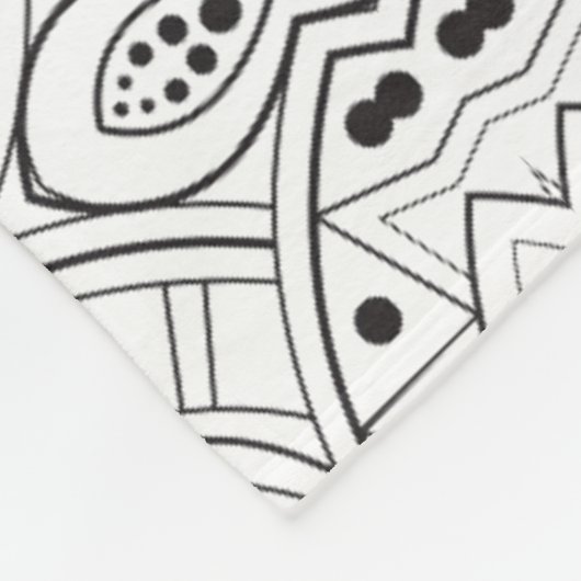 Tribal Zendoodle Design Fleece Deken (Hoek)