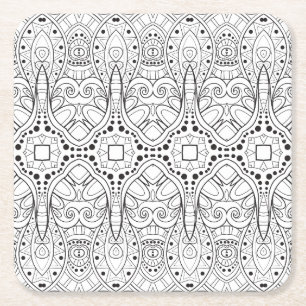 Tribal Zendoodle Design Kartonnen Onderzetters
