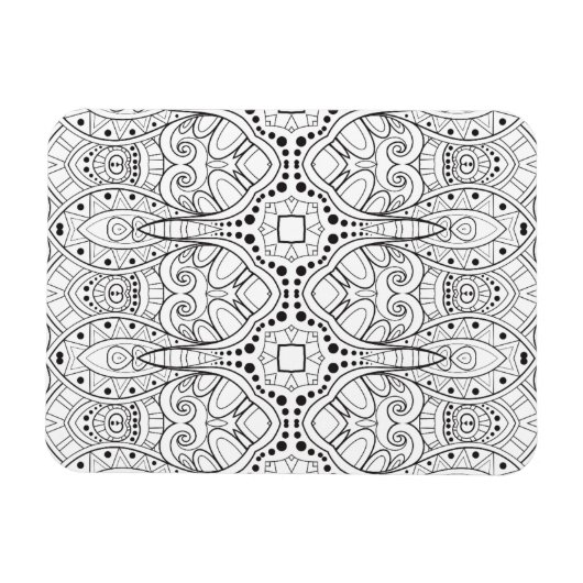 Tribal Zendoodle Design Magneet (Horizontaal)