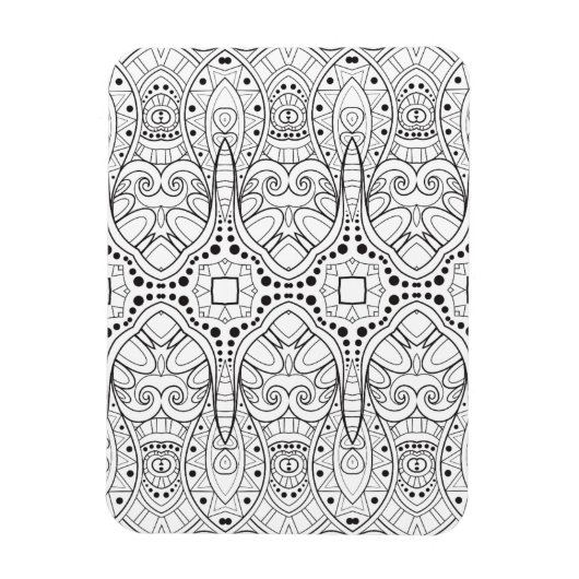 Tribal Zendoodle Design Magneet (Verticaal)