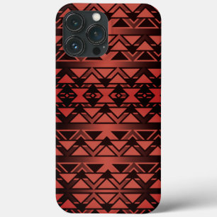 Tribal ZigZag driehoeken op gradiënt donkere zalm Case-Mate iPhone Case