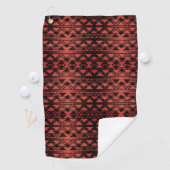 Tribal ZigZag driehoeken op gradiënt donkere zalm Golfhanddoek (Insitu)