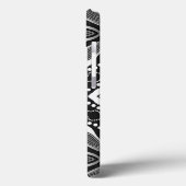 Tribal Zwart+Wit Aum Case-Mate iPhone Case (Achterkant / Links)