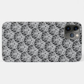 Tribal Zwart, wit en grijs iPhone case (Achterkant (horizontaal))