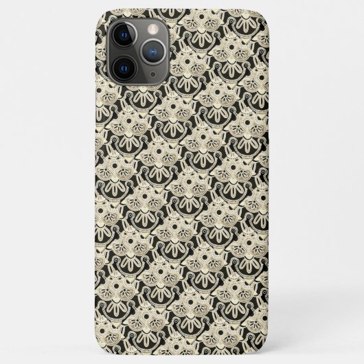 Tribal zwart wit en tan iPhone case (Achterkant)