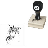 Tribal zwarte inkt eenhoorn rubberstempel (Gestempeld)