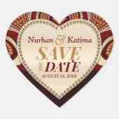 Tribale aarde Bewaar de datum sticker (Voorkant)