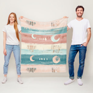 Tribale aardetone Celestiale streep - Astrologie Fleece Deken