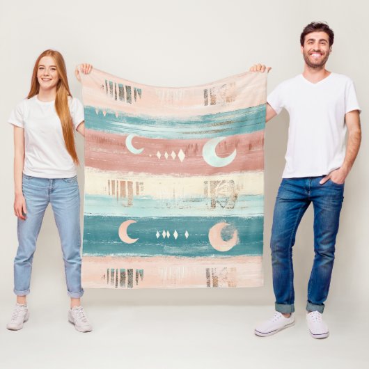 Tribale aardetone Celestiale streep - Astrologie Fleece Deken (In situ)