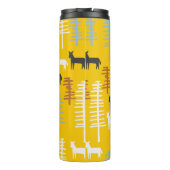 Tribale achtergrond met paarden en bomen, creatief thermosbeker (Achterkant)