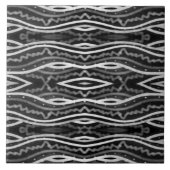 Tribale afdrukken in zwart-wit tegeltje (Voorkant)