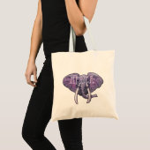 Tribale Afrika Olifant Boodschappentas Tote Bag (Voorkant (product))