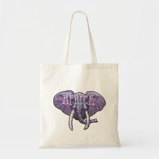 Tribale Afrika Olifant Boodschappentas Tote Bag (Voorkant)