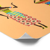 Tribale Afrikaanse dames in kleurrijke traditie Poster (Hoek)