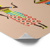 Tribale Afrikaanse dames in kleurrijke traditie Poster (Hoek)