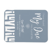 Tribale Afrikaanse mosterdblauwe bruiloft bespaart Magneet (Horizontaal)