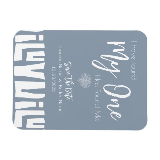 Tribale Afrikaanse mosterdblauwe bruiloft bespaart Magneet (Horizontaal)