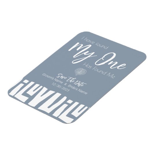 Tribale Afrikaanse mosterdblauwe bruiloft bespaart Magneet (Linkerzijde)