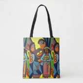 Tribale Afrikaanse vrouw  Tote Bag (Voorkant)