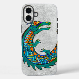 Tribale Alligator Art iPhone 16 Plus Hoesje
