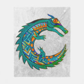 Tribale Alligator Art Fleece Deken (Voorkant)