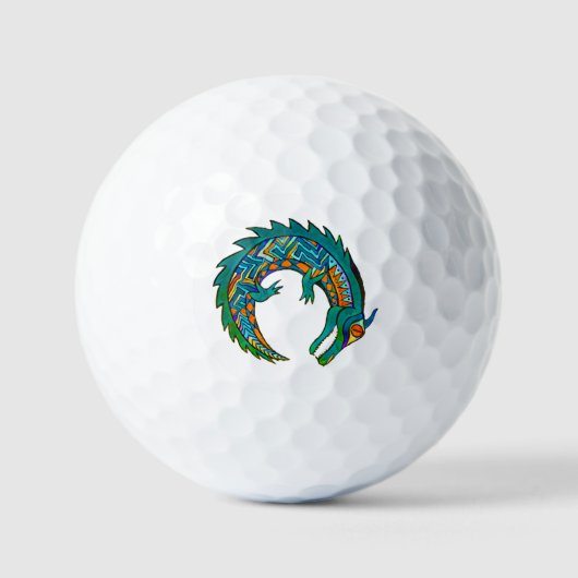 Tribale Alligator Art Golfballen (Voorkant)