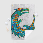 Tribale Alligator Art Golfhanddoek