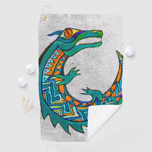 Tribale Alligator Art Golfhanddoek (Insitu)