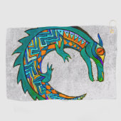 Tribale Alligator Art Golfhanddoek