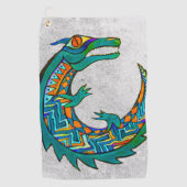 Tribale Alligator Art Golfhanddoek (Voorkant)