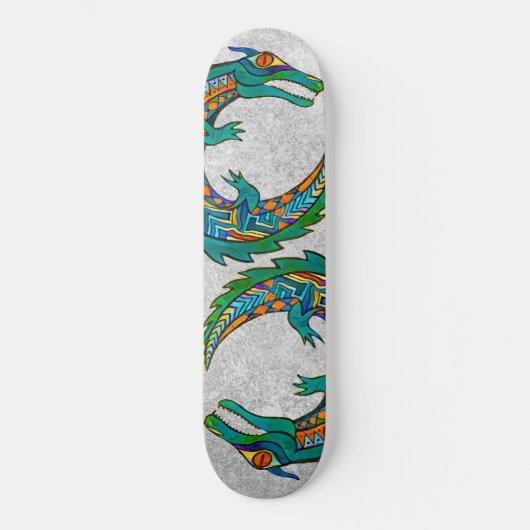 Tribale Alligator Art Persoonlijk Skateboard (Voorkant)