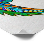 Tribale Alligator Art Poster (Hoek)