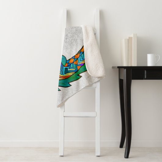 Tribale Alligator Art Sherpa Deken (In situ)