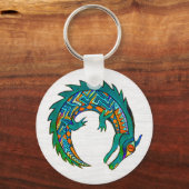 Tribale Alligator Art Sleutelhanger (Voorkant)