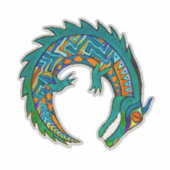 Tribale Alligator Art Sticker (Voorkant)