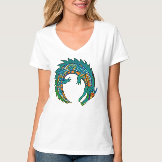 Tribale Alligator Art T-shirt (Voorkant)