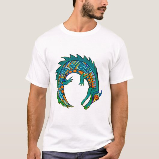 Tribale Alligator Art T-shirt (Voorkant)