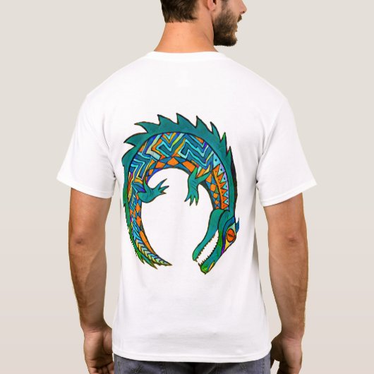 Tribale Alligator Art T-shirt (Achterkant)