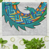 Tribale Alligator Art Theedoek (Gevouwen)