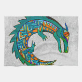 Tribale Alligator Art Theedoek (Horizontaal)