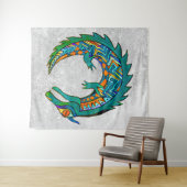 Tribale Alligator Art Wandkleed (In Situ (horizontaal))