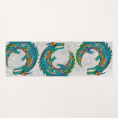 Tribale Alligator Art Yogamat (Achterkant (horizontaal))